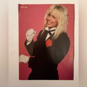 Vintage Music Pinup of Motley Crue’s Vince Neil